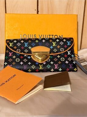 Louis Vuitton Black Multicolor Monogram Murakami with Gold Hardware